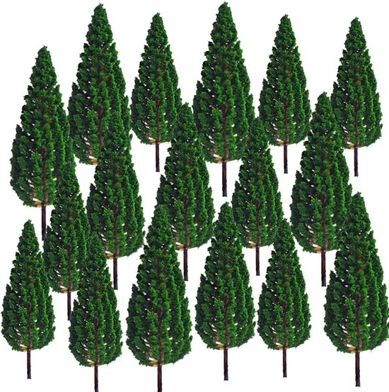 Set van 10 spoorwegmodelbomen 5 cm 5 cm, ideaal voor bouwmodellen en Set van 10 spoorwegmodelbomen 5 cm 5 cm, ideaal voor bouwmodellen en
