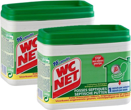 WC NET Septische Putten - 2 x 16 capsules - Voordeelverpakking