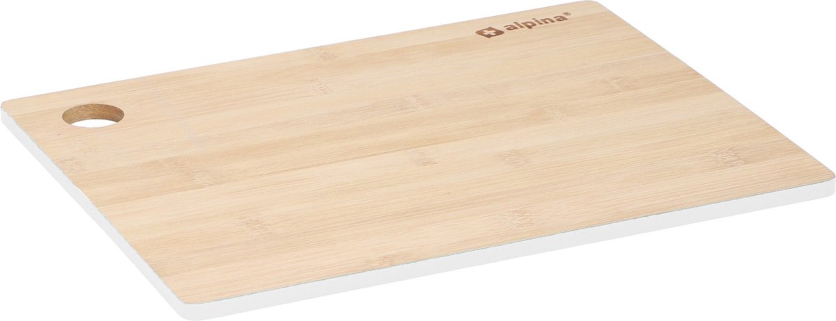 Snijplank witte rand - 23 x 30 cm - bamboe hout - Serveerplanken - Broodplanken