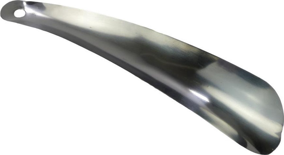 Scoby - Schoenlepel - Schoen aantrek hulp - Metalen Schoenlepel - Shoe Horn - 16CM - Zilverkleurig