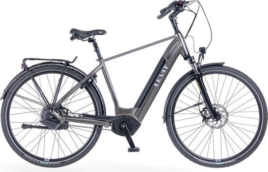 Levit Calvia 3 Automatic mat zwart parelmoer - elektrische herenfiets