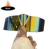 Nivard - Lunettes Festival - Rave - Espace - Techno - Freaky Glasses - Homme - Femme - Lunettes de soleil - Rouge