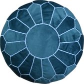 Pouf Velours - Rose - fait main et unique - velouté doux - livré rempli