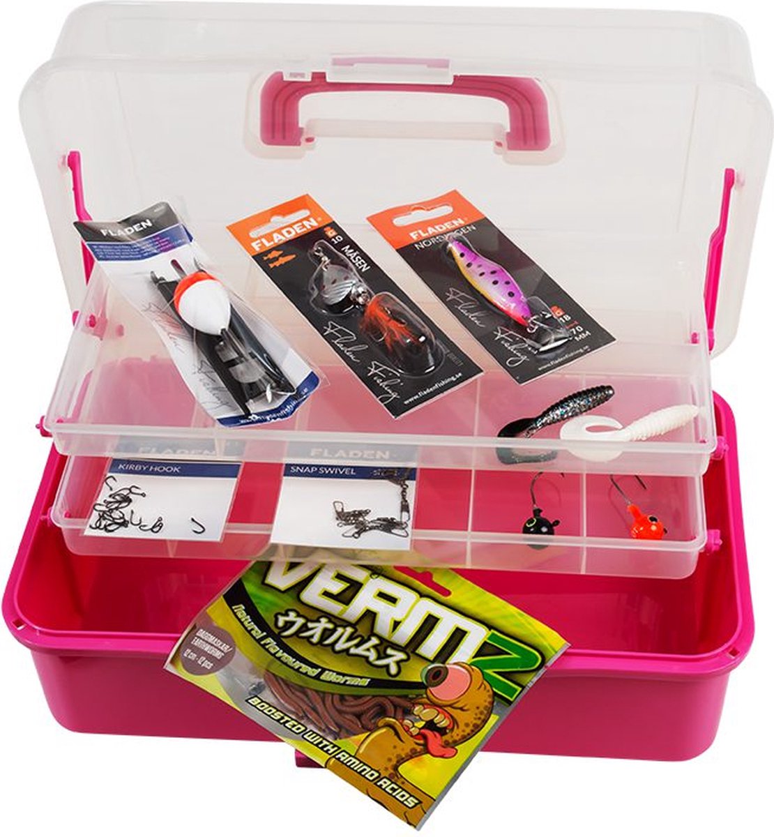 Fladen Spinosaurus Fishing Freshwater Pink (kids) - Kunstaas Set