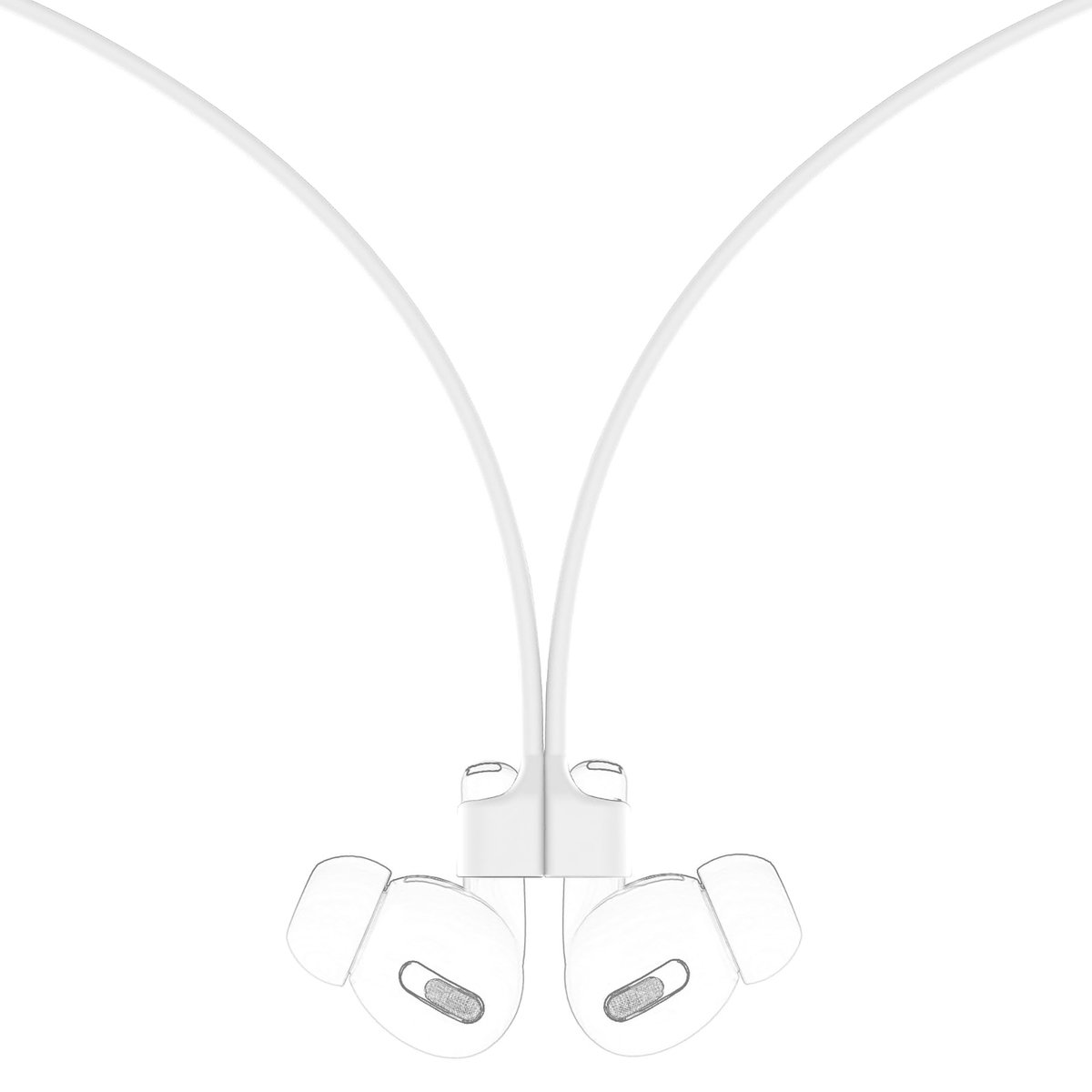 YONO Magnetische Band geschikt voor Apple Airpods - 4 3 2 1 - Pro - Siliconen Koord voor Oordopjes Draadloos - Anti Lost Strap - 80cm - Wit – foto 5