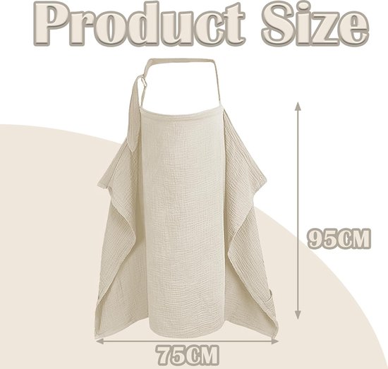 Hydrofiele Borstvoedingsdoek - Voedingsdoek - stijlvolle doek-Afschermdoek - Taupe van Babyjem — afbeelding 2