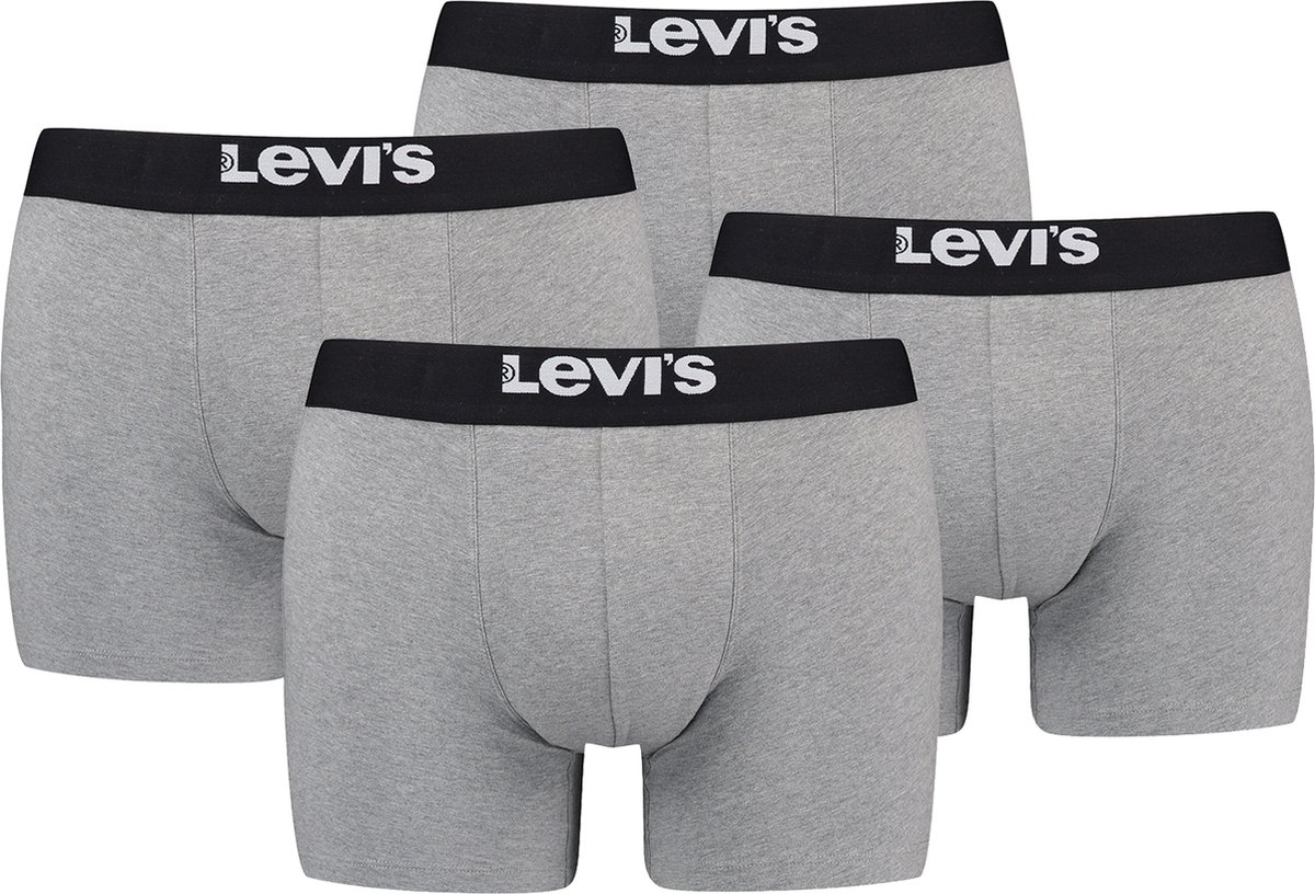BOXERS 4-pack Levi's effen herenboxershorts, gemaakt van biologisch katoen