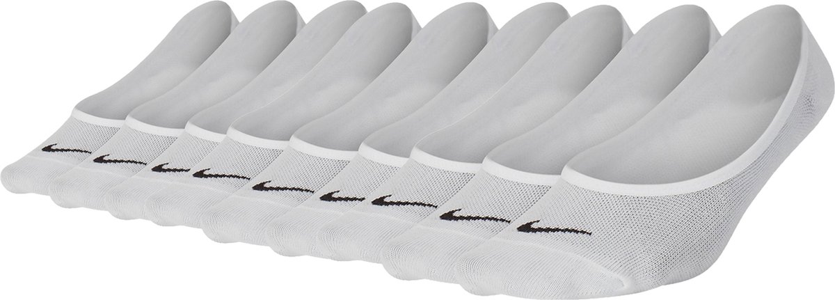 SOKKEN 6 paar Nike Women Everyday Lichtgewicht Footiesokken Dames SX4863 Wit