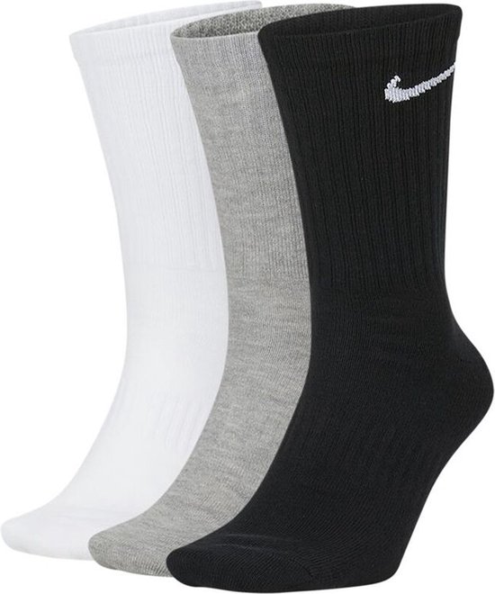 Nike Everyday Cushion Crew Chaussettes hommes taille 46/50 3 paires de gris noir et blanc