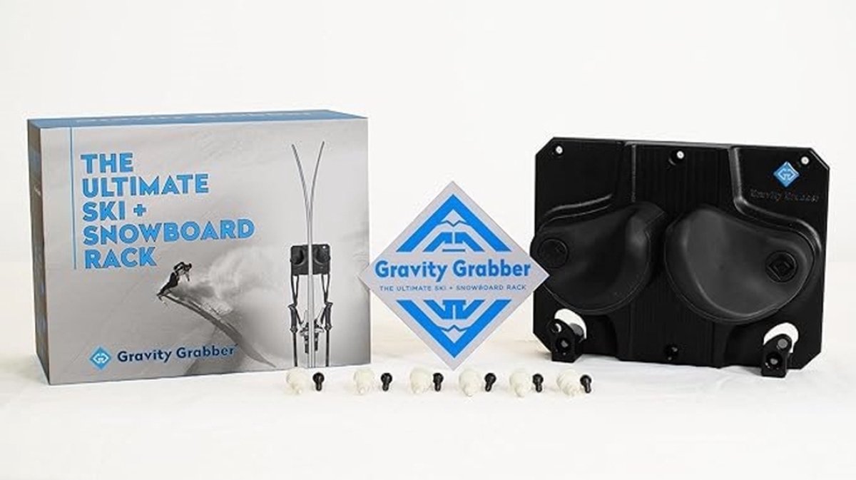 Gravity Grabber Ultimate Ski & Snowboard wandrek - Voor alle ski's en snowboards - Beschermt rocker, punten en tails - Geen beschadiging - 2x - zwart