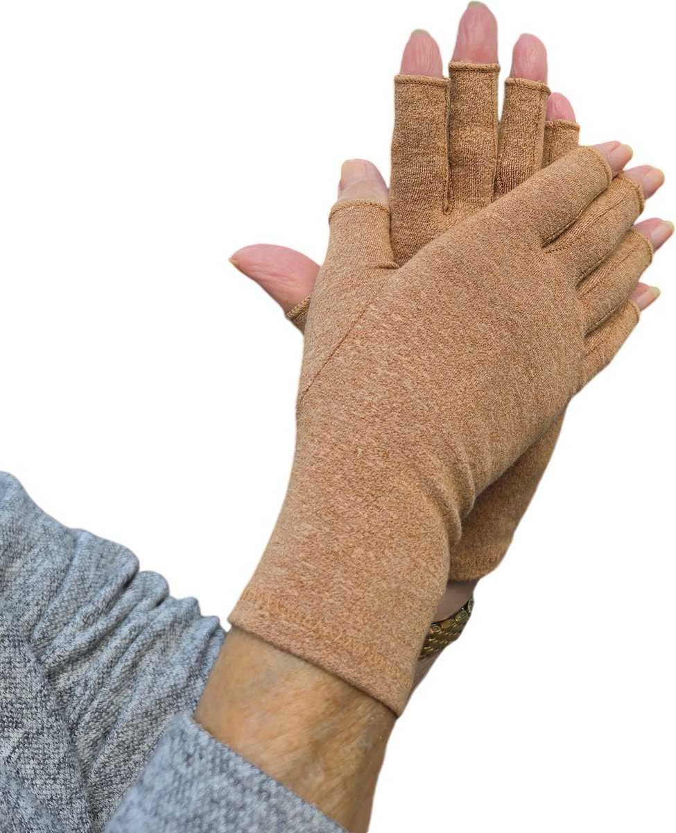 Goedkoopste Therapeutische handschoenen | Extensso® | Kleur Nude| Maat L | De enige echte | Reuma | Artritis | Compressie Handschoenen | Tendinitis | Carpaal tunnel syndroom| Artrose handschoenen | 44 cotton , 44 polyester, 12 spandex