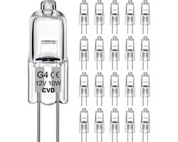 CVD® 11-STUKS - G4 HALOGEEN LICHTBRON - 10 WATT - 12V - WARM WIT - DIMBAAR