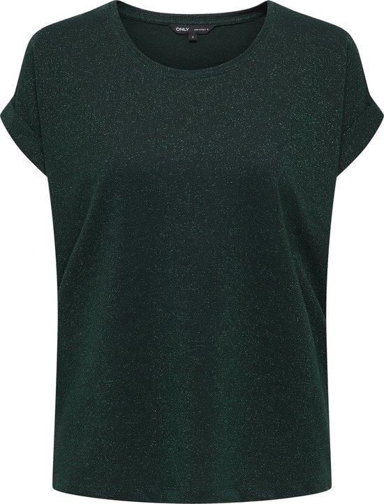 T-shirt Only Onlmoster Glitter S/s Top Noos Jrs 15356991 Scarab/scarab Lur Femme Taille - L