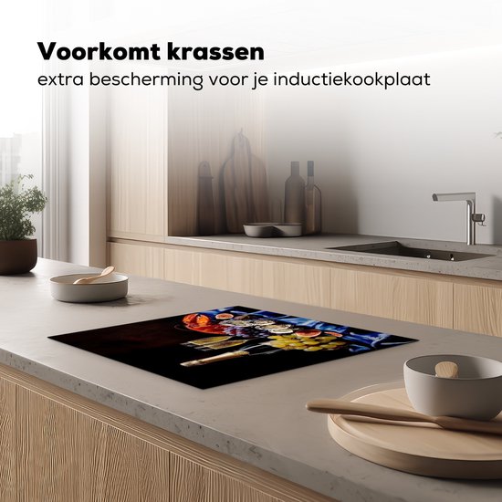 KitchenYeah® Protection plaque induction 59x51 cm - Champagne - Luxe - Huîtres - Protege plaque de cuisson - Couvre plaque induction - Protecteur d'induction - Cuisine