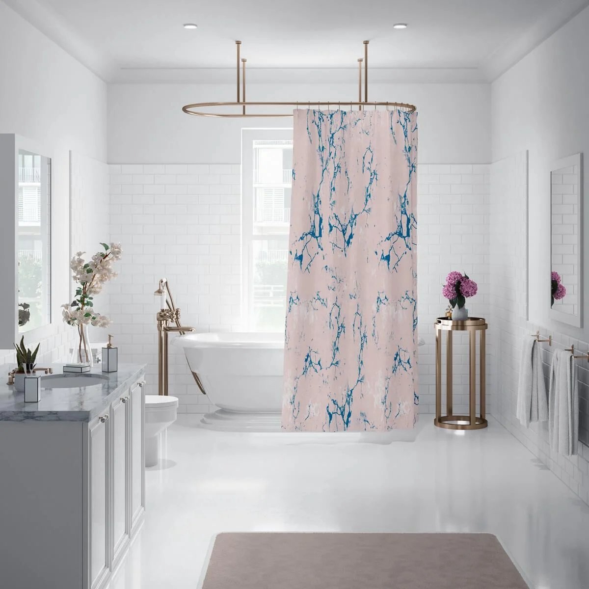 Casabueno 2110 - Douchegordijn 120x200 cm - Badkamer Gordijn - Shower Curtain - Waterdicht - Sneldrogend en Anti Schimmel -Wasbaar en Duurzaam