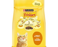 4x Friskies droogvoer voor katten - kip & groenten - 3000g