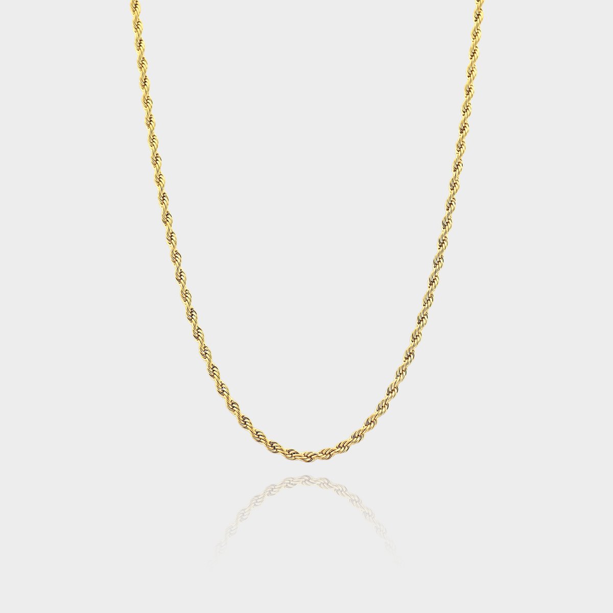 Rope Ketting 3 mm - Gouden Schakelketting - 60 cm lang - Ketting Heren - Olympus Jewelry
