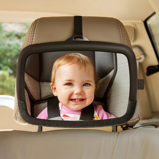 Munchkin Baby Autospiegel - Brica 360° Baby In-Sight Pivot - Verstelbare autospiegel voor achterwaarts gerichte autostoeltjes - Zwart — afbeelding 5