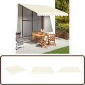 vidaXL Toile de rechange 4 x 3,5 m Crème Pare-soleil - Toile d'auvent - Écran de porche - Toile de jardin - Décoration Plein air - Décoration de patio - Protection solaire