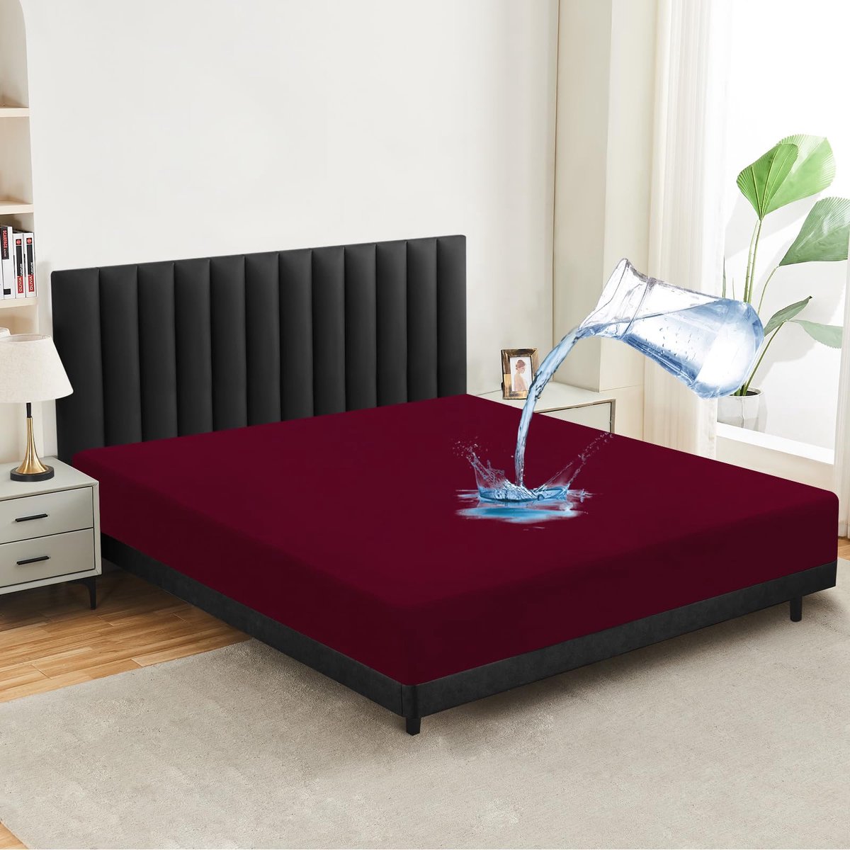 Unyqoos ® Waterdichte en Ademende Matrasbeschermer voor Optimale Bescherming en Comfort rood