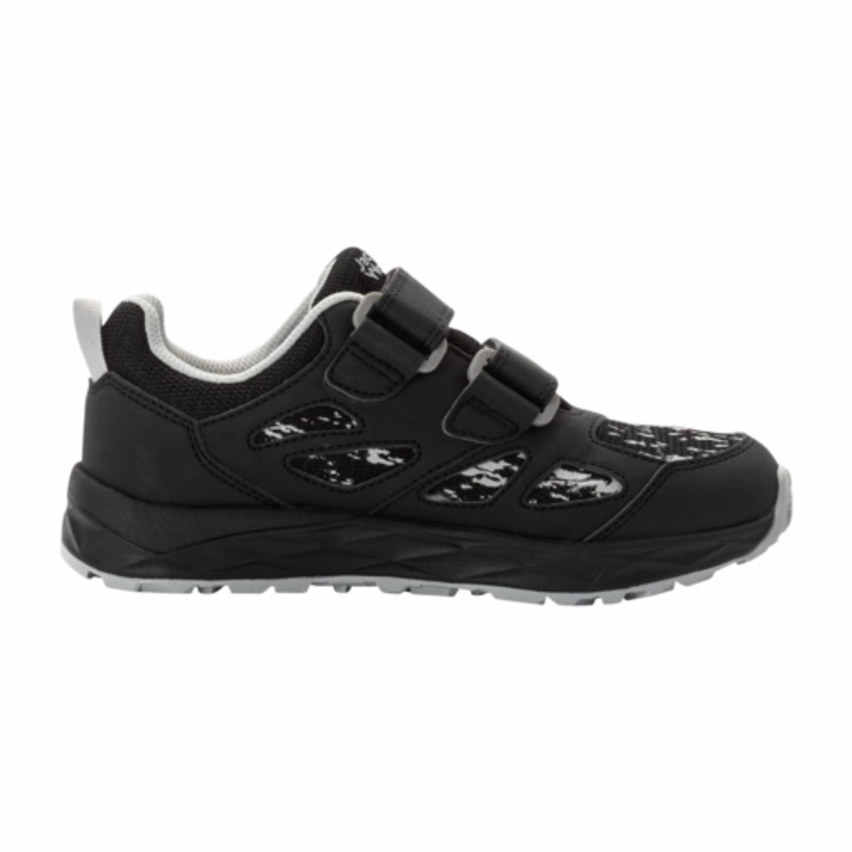Wandelschoen Jack Wolfskin Kids Woodland 2 Texapore Low Velcro Phantom-Schoenmaat 28 Zwart