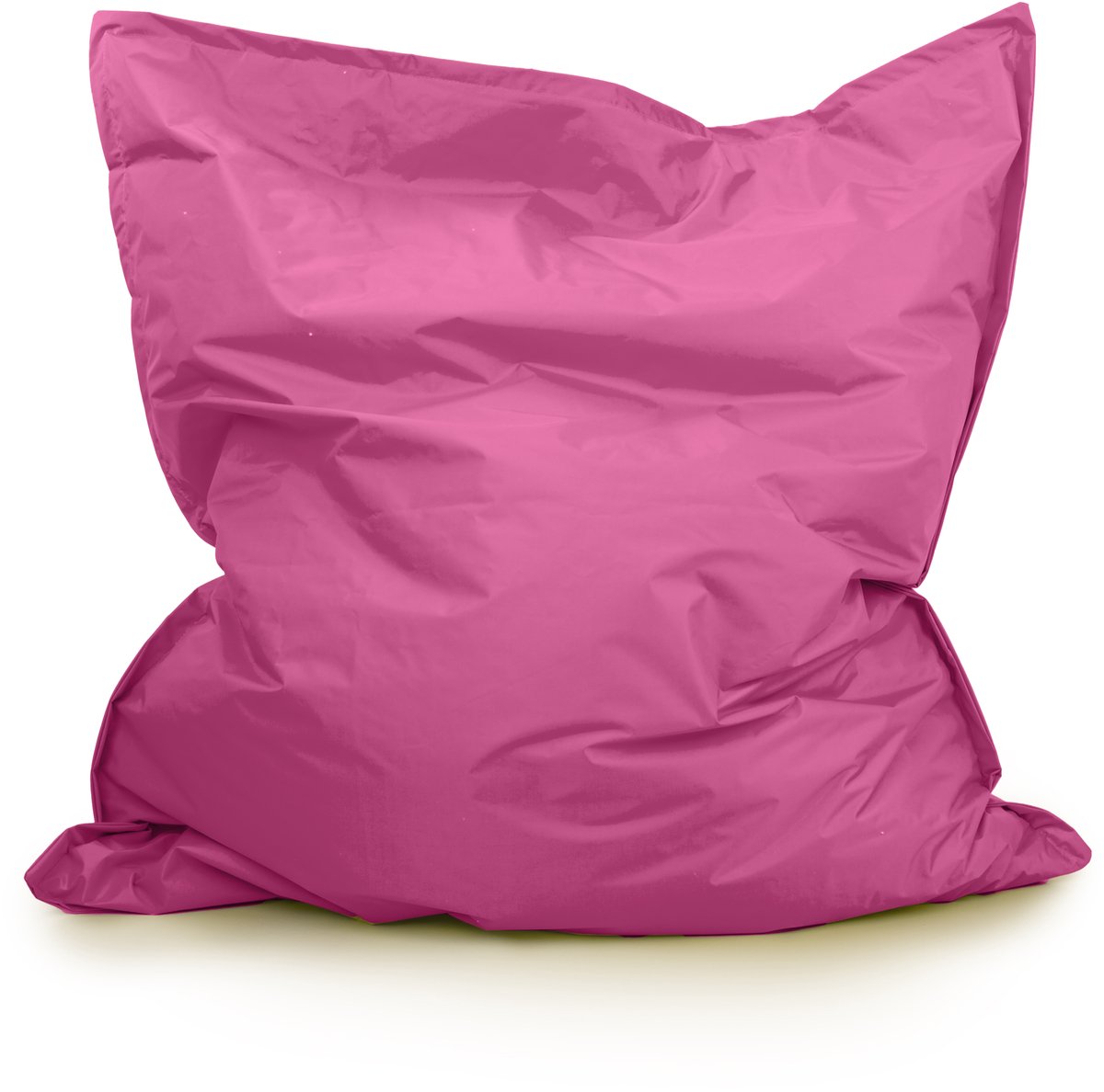 Drop & Sit - groot formaat zitzak/zitkussen - robuust nylon - fuchsia - 130 X 150 cm - voor binnen en buiten