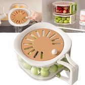 Set van 2 multifunctionele afdruipmanden, trechter, afvoermand, afdruipmand voor groenten, fruit, afdruiprek voor het wassen van levensmiddelen, groenten, fruit