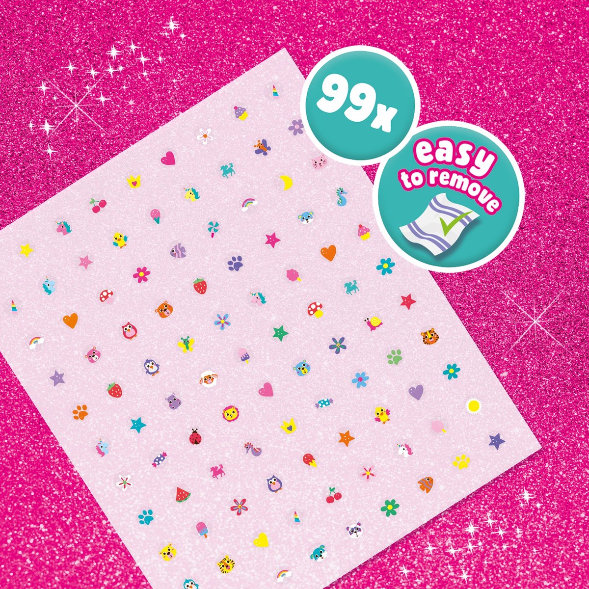 SES Creative - Unicorn - Nagel Ontwerper - Knutselen Meisjes - Nagellak en Glitterstenen - Vanaf 6 jaar — afbeelding 4