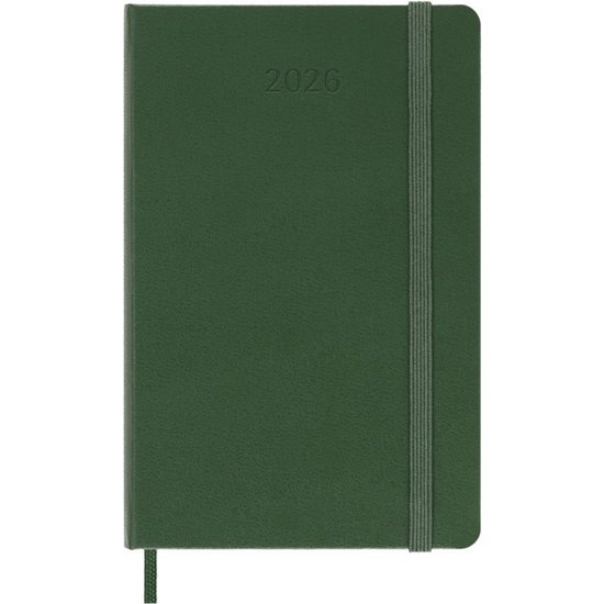 Moleskine 12 Maanden Agenda - 2026 - Wekelijks - Pocket - Harde Kaft - Mirthe Groen