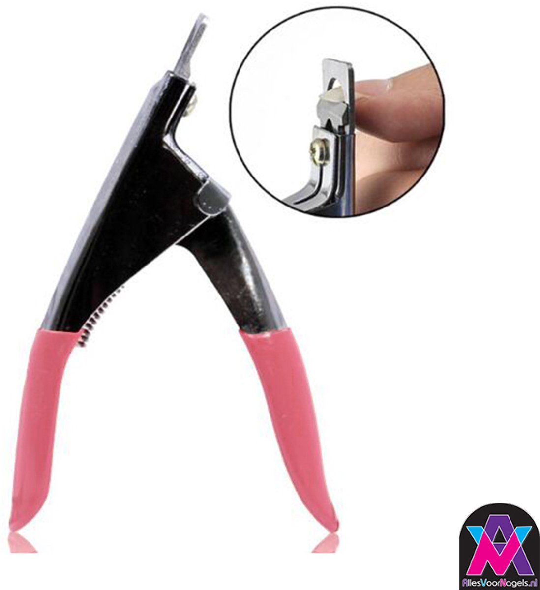 AVN - Tipknipper voor kunstnagels - kleur roze, nagelknipper, knipper voor nageltips, tipknipper kunstnagels, knipper kunstnagels, knipper nepnagels