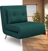 LBB Canapé-lit - Dépliant - Canapé-lit - Lit d'appoint - Canapé-lit - Fauteuil couchage - Lit pliant - 1 personne - Très confortable - Vert