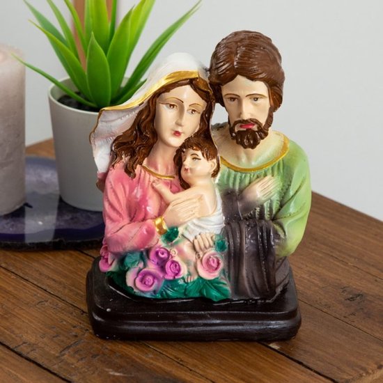 Statue de Marie et Joseph avec l'Enfant Jésus (14 cm)