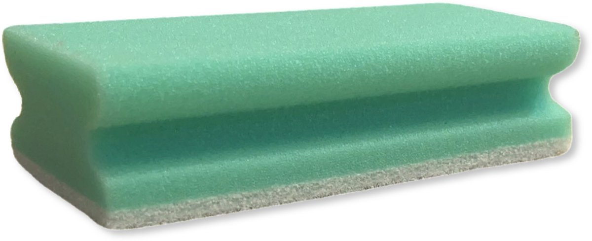 Schuursponzen 100 stuks met greep groen - krasvrije schoonmaakspons - 153x69x42mm. - made in EU