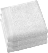 4 pièces De Witte Lietaer Serviette de douche Contessa 100x150cm couleur BLANC