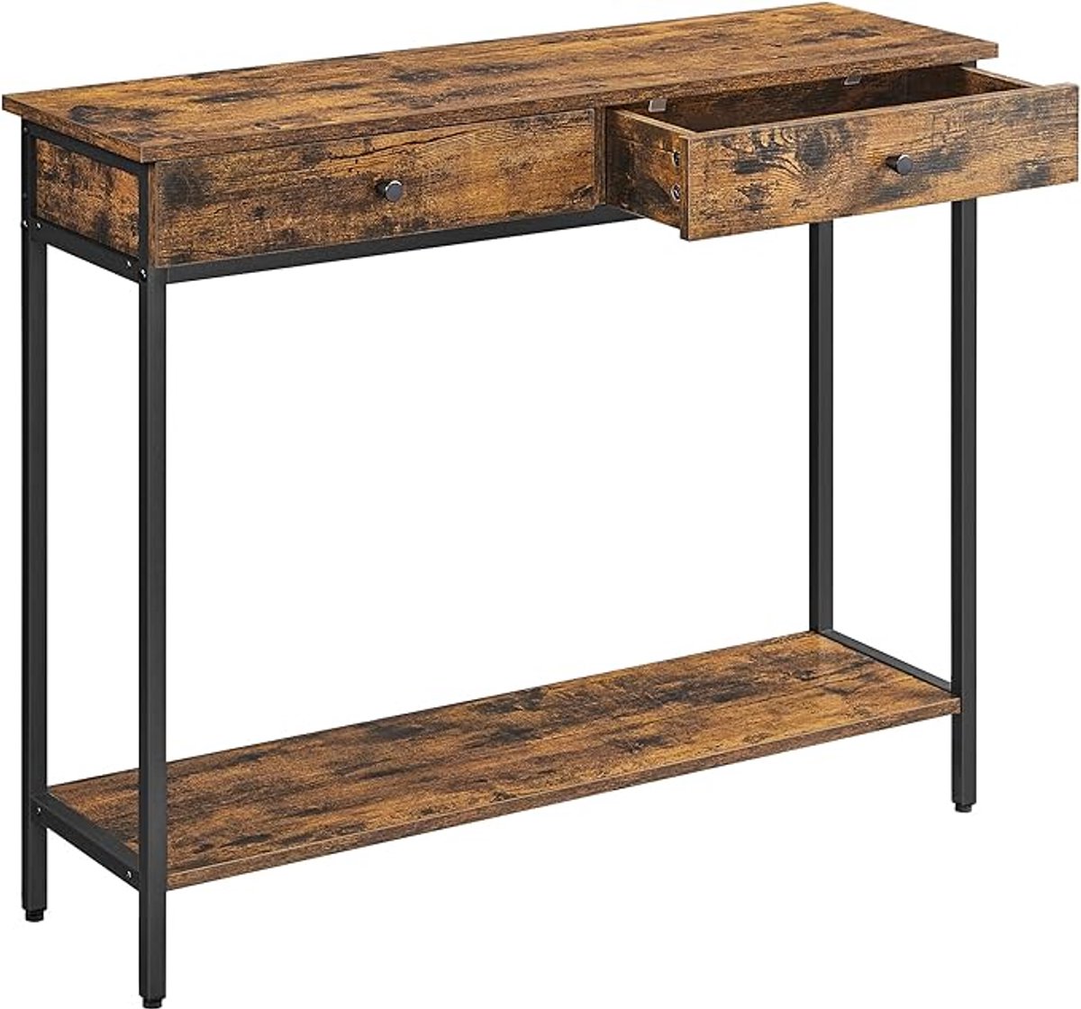 Item-Console Tafel Zwart 75x34,5x75 cm Engineered Hout