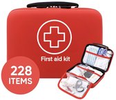 EHBO kit - Verbanddoos met 228 Items - Pleisters, Reddingsdekens & Verband in één koffer - First aid kit - Ideaal voor Noodpakket