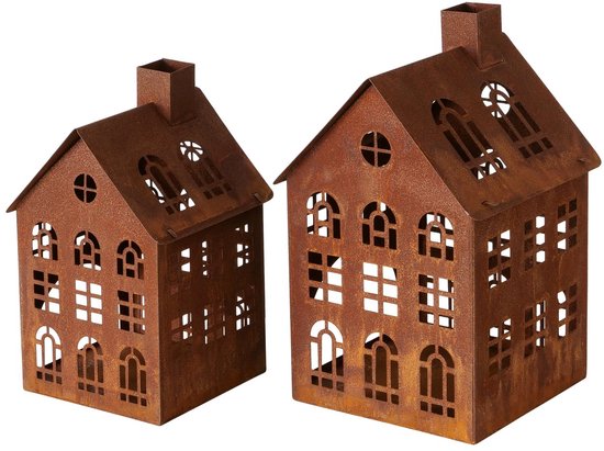Details Van Een Middeleeuws Gebouw Met Teken En Lantaarn Huis Met Een