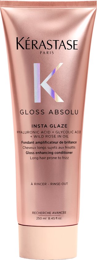 Kérastase Gloss Absolu Insta Glaze Conditioner - Verzachtende Anti-Frizz en Ontwarrende Verzorging voor Lang, Pluizig Haar - Met Hyaluronzuur - 250ml