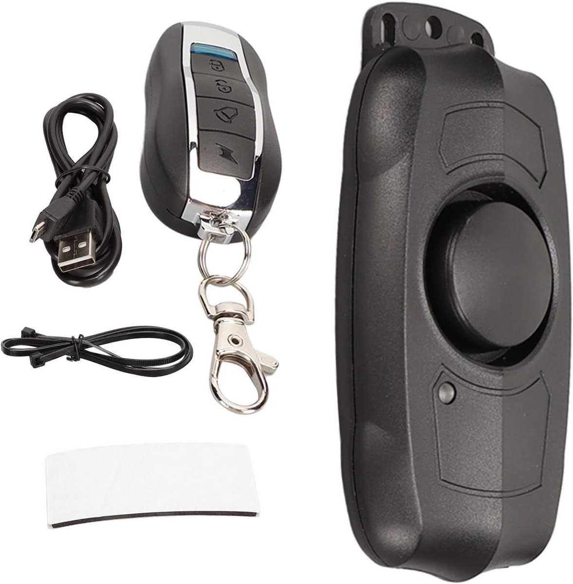 Draadloos Fietsalarm met Afstandsbediening 113dB Anti-diefstal Oplaadbaar Draadloze Beveiliging Trillingen Bewegingssensor IP55 Waterdicht 4 Standen 5 Instelbare Niveaus