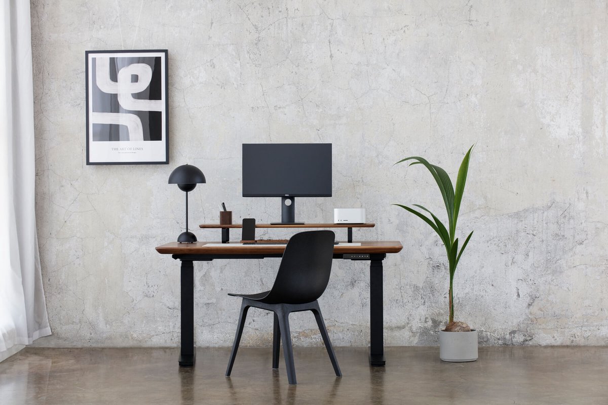 Oakywood - Monitorstandaard 2 Monitoren - Houten Bureau