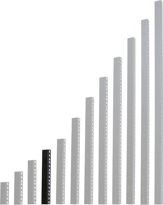 Profilé de rack Penn Elcom RG-6135-05 5 U, perforé de part en part, acier, simple