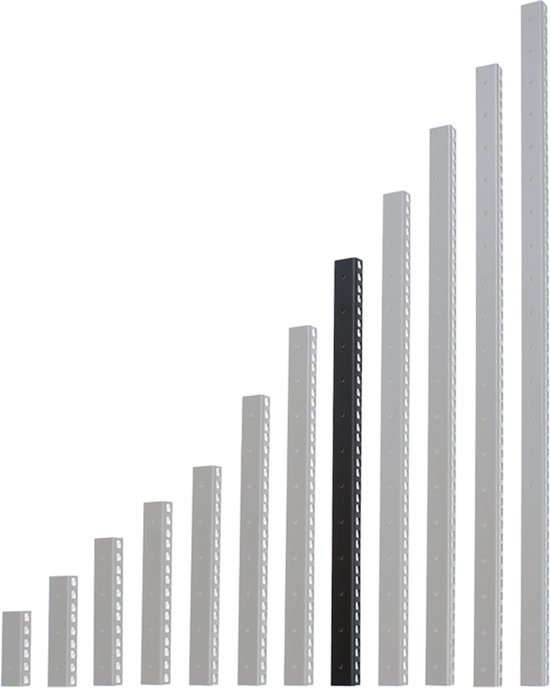 Profilé de rack Penn Elcom RG-6135-12 12U, perforé de part en part, acier, simple