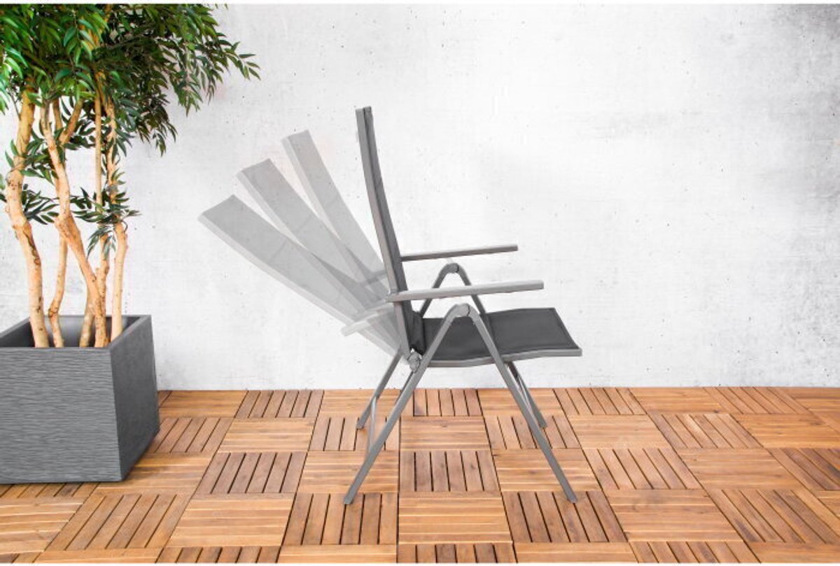 Sens-Line Parma Chaise de jardin - Chaise de jardin réglable - Gris