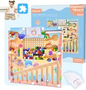 Mauzek® Magnetisch Doolhof Zee – Montessori speelgoed – Houten speelgoed – Magneetspel – Sensorisch – Activiteitenbord – Magnetisch speelgoed – Peuter Speelgoed – Voor in de auto – Voor onderweg – Jongens – Meisjes – 3 jaar – 4 jaar – 5 jaar – 6 jaar