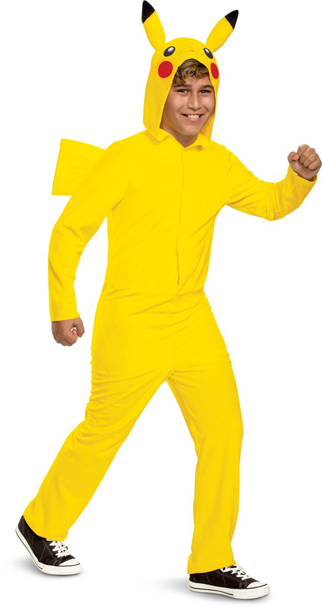 POKÉMON, PIKACHU JUMPSUIT MET CAPUCHON DELUXE, MAAT S (4-6 JAAR)