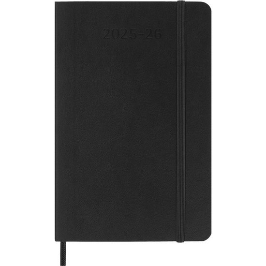 Moleskine 18 Maanden Agenda - 2025/26 - Wekelijks - Pocket - Zachte Kaft - Zwart