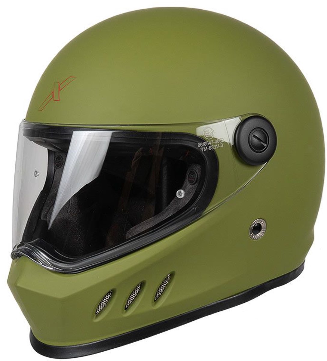 Motor Integraal Helm COMANDO Khaki XS van MOTOBLOUZ
