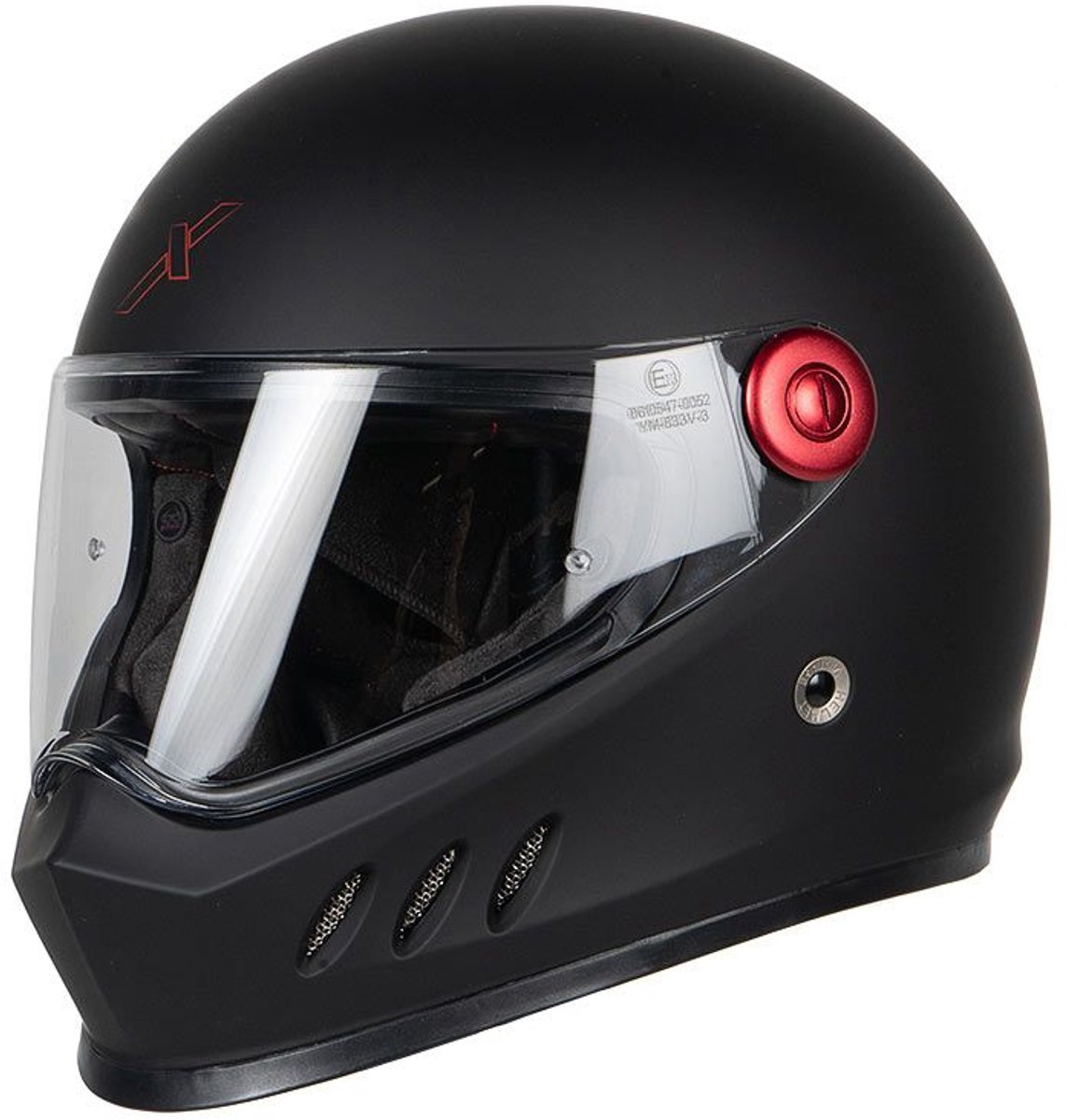 MOTOBLOUZ COMANDO Integraalhelm - ECE 22.06 gekeurde Helm Scooter, Motor & Brommer - Heren & Dames - Zwart - L