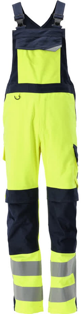 Mascot Multisafe Amerikaanse overall met kniezakken 13869-216 - hi-vis geel/donkermarine - C52 - 76