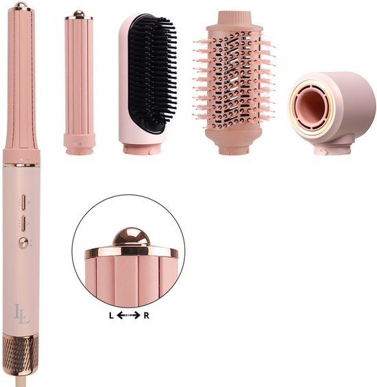 Largolash Pro Airstyler - Fohnborstel Krultang 6 in 1 - Krultang - Multistyler - Krulborstel - Coldshot - Krulborstel en Stijlborstel - 135.000 RPM - Nieuwste Pro versie okt 2025